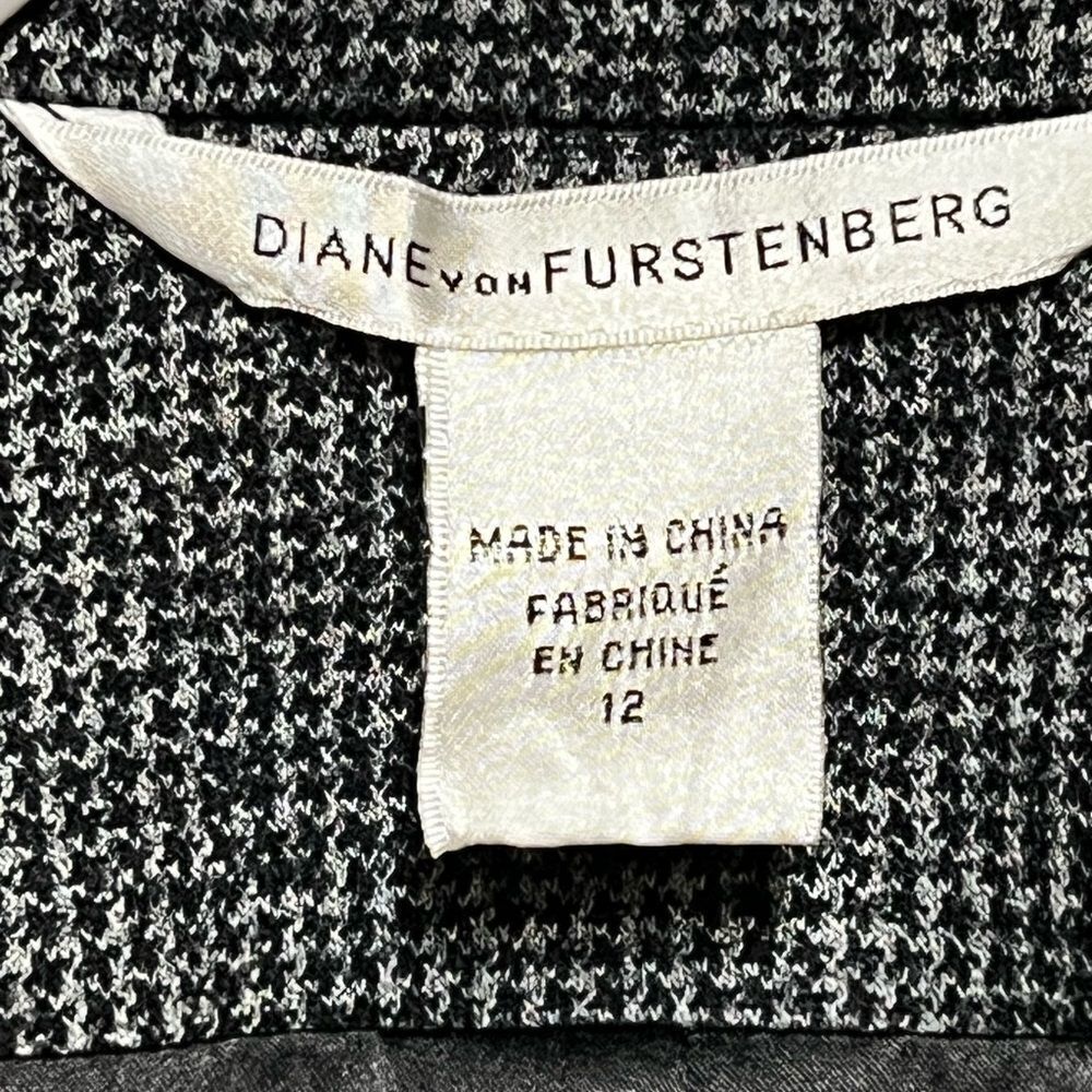 Diane von Furstenberg Keys Drape Wool Blend Blazer Jacket Sz 8 US - Picture 7 of 7